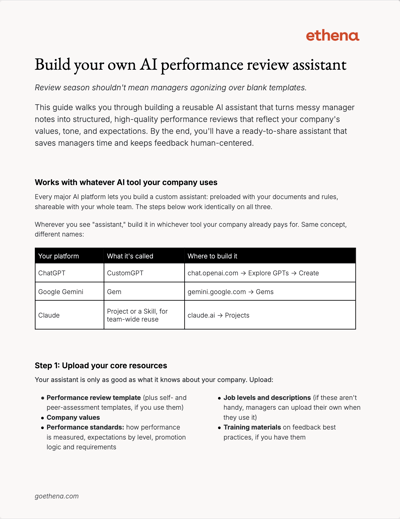 AI assistant perf review AI assistant perf review