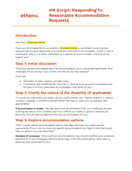 Ethena - Reasonable Accomodations Script