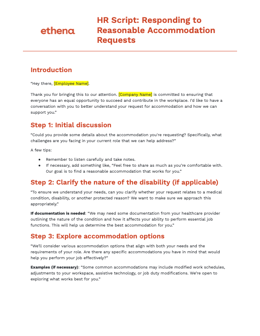Ethena - Reasonable Accomodations Script Ethena - Reasonable Accomodations Script