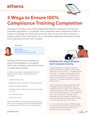 Ethena Compliance Training Checklist Cover Ethena Compliance Training Checklist Cover