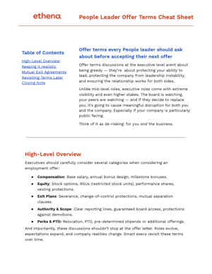 FY2025Q3 - People Leader Offer Terms Cheat Sheet FY2025Q3 - People Leader Offer Terms Cheat Sheet